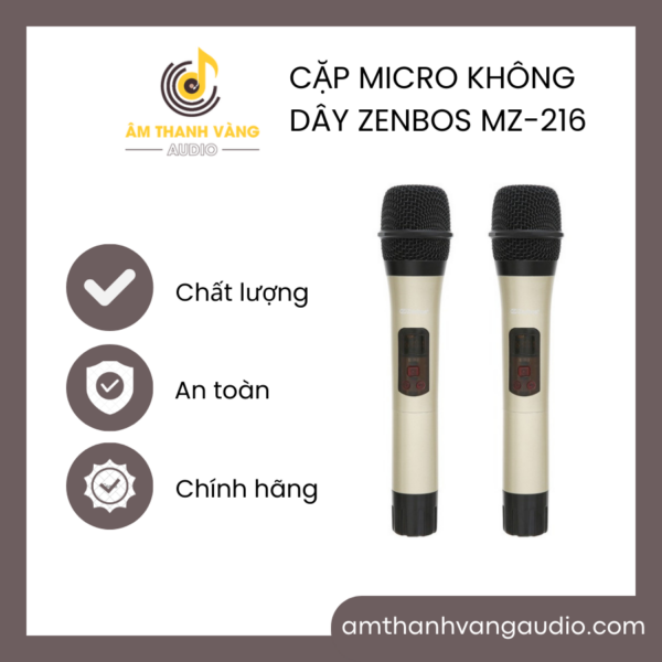 Cặp micro không dây Zenbos MZ-216